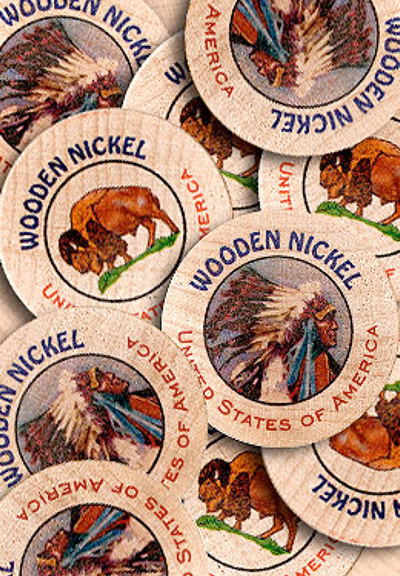 Full Color Wooden Nickels & Dollars