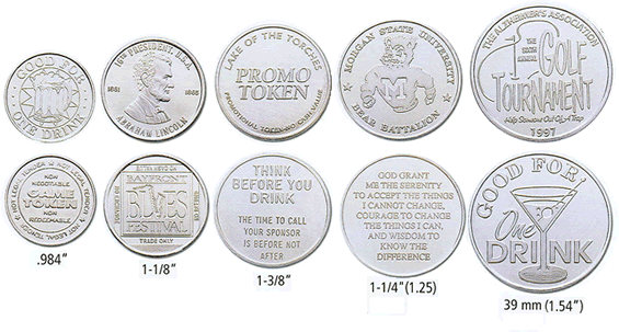  Natural Aluminum Coins and Tokens